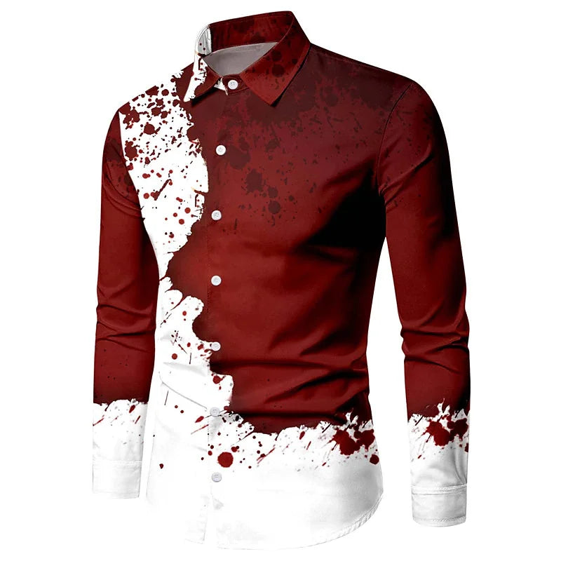 Men's Long Sleeve Shirt Fashion New Lapel Button Casual Outdoor Party Comfortable Soft Material Purple Gold Black 2023 Plus Size
