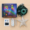 DIY Pixel Light Show Smart Animated Christmas Tree Lights USB Powered with Star Topper LED String Lights Waterfall Lights