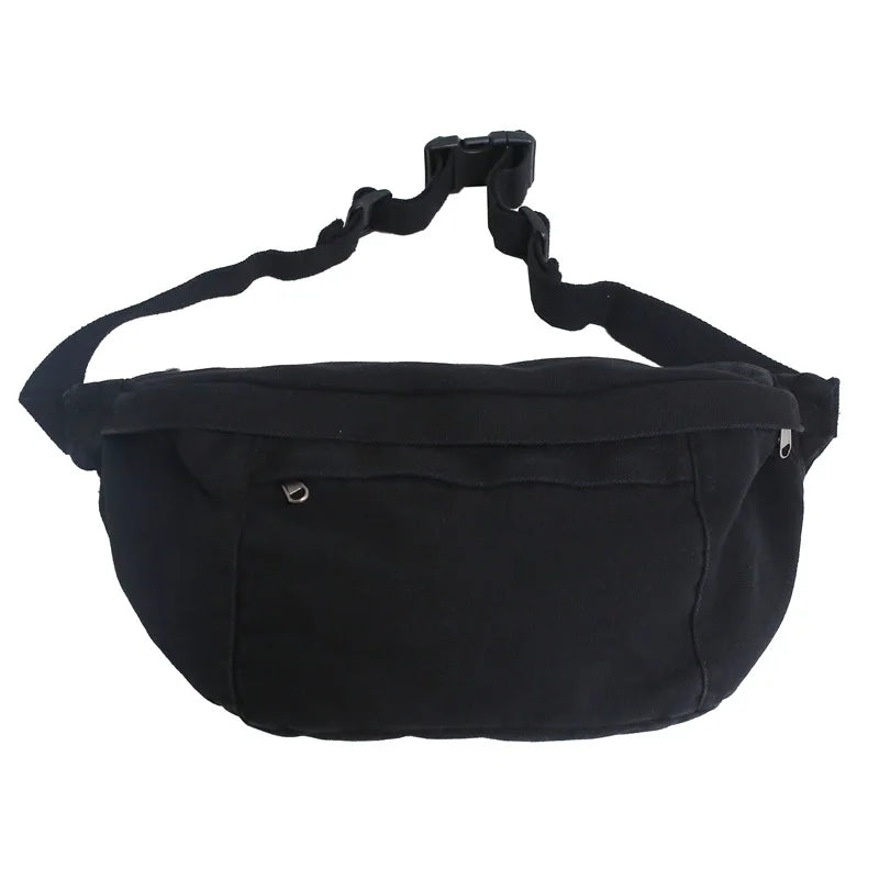 Fashion Trend Waist Bags Unisex Canvas Chest packs Phone Pack Street Hip hop Belt Bags Large capacity Ladies Crossbody Chest Bag