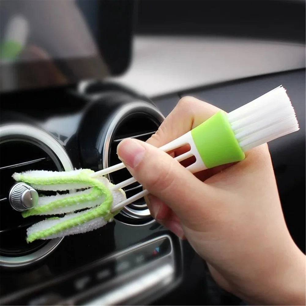 2In1 Green Car Cleaner Brush Vent Blinds for fiat 2007 2001 2003 1500 Chevolet PUNTO 2000 panda 2003