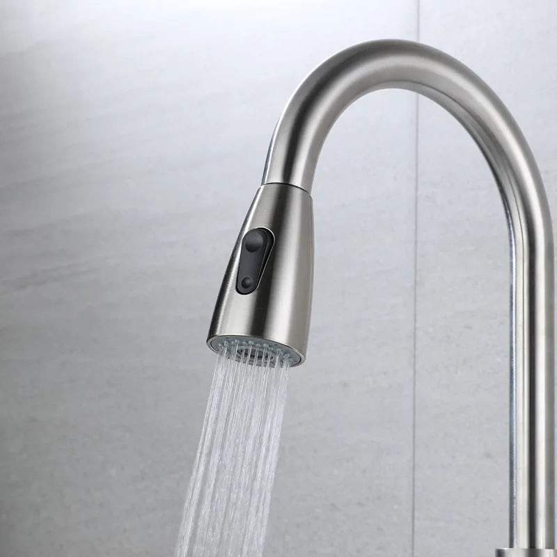 Kitchen Basin Has 2 Functions Replace The Pull-out Hot and Cold Water Faucet and The Shower Pull-out Faucet Replaces  Sprinkler