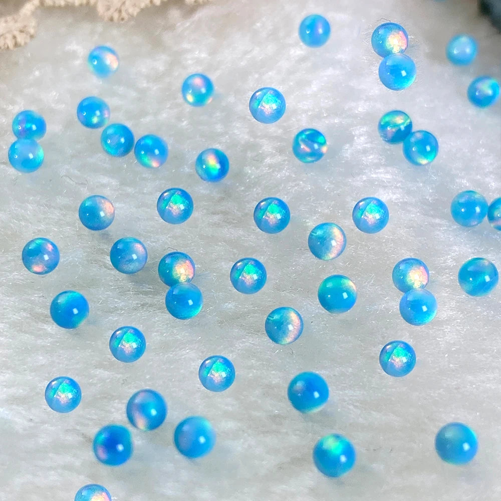 20pcs 50pcs Light Pink Opal Beads for Bracelets Necklaces Nebula Opal OLP377-390 Full/half/no Hole Beads