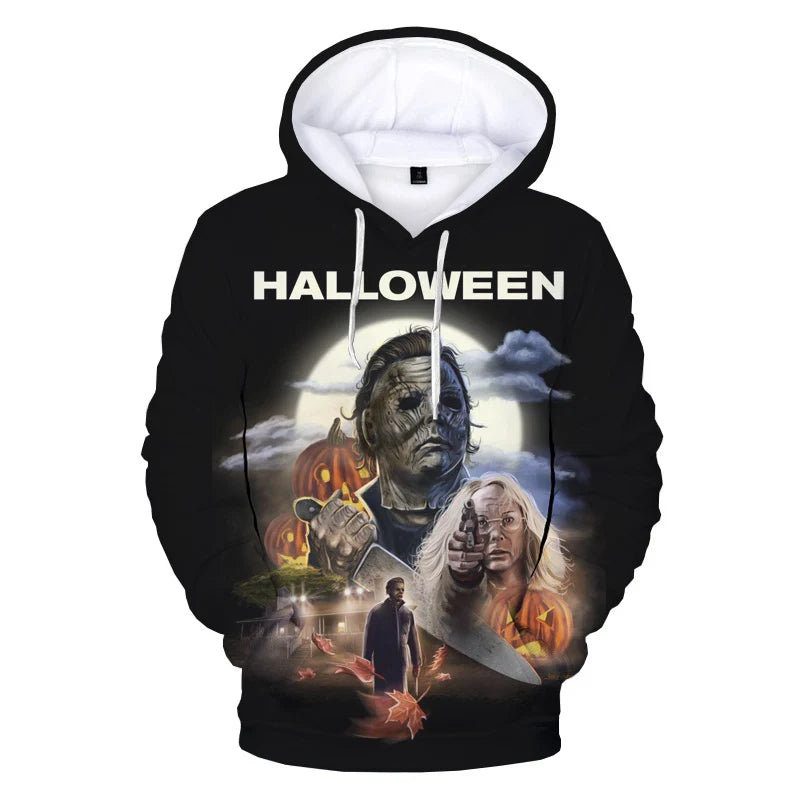 Halloween Horror Movie Hoodies Michael Myers 3D Print Y2k Hoodie Men Women Streetwear Pullovers Hooded Sweatshirts Male Clothing