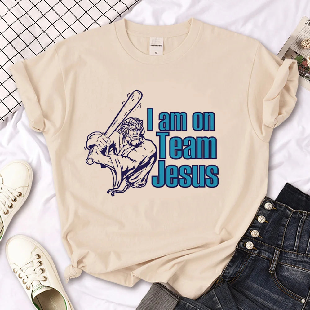 Bible Faith Jesus t shirt women Japanese Tee girl manga designer streetwear clothing