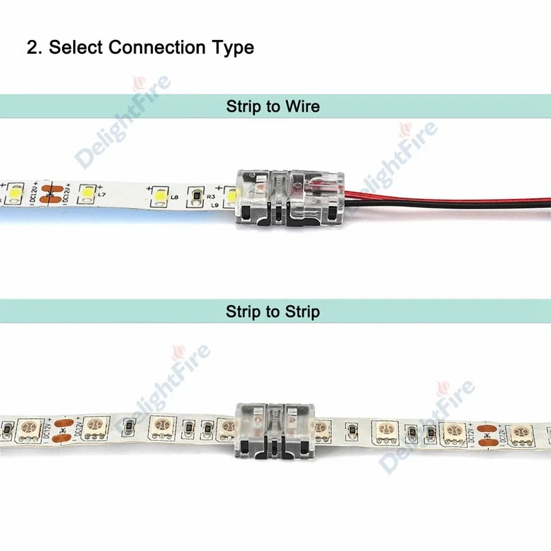 Solderless LED Connector 6 5 4 3 2 Pin LED Strip Connectors For RGB RGBW SMD 5050 WS2812B LED Strip Light Wire Connection