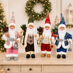 1PC  Santa Claus Ornament Christmas/New Year Home Desktop/Window/Fireplace Decoration Creative Festive Atmosphere Decoration