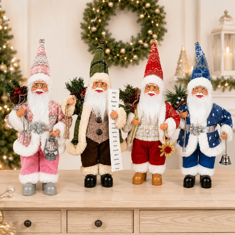 1PC  Santa Claus Ornament Christmas/New Year Home Desktop/Window/Fireplace Decoration Creative Festive Atmosphere Decoration