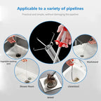 60cm Flexible Drain Snake Spring Pipe Cleaner Tool for Kitchen/Bathroom Sink Clogs (Heavy-Duty Hair & Debris Remover)