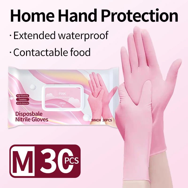 Disposable Nitrile Cleaning Gloves Latex-Free Thicken Extended Cuff Food Glove Cleaning Dishwashing Medical Exam Glove Purple