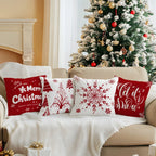 40/45/50cm Red Christmas decoration Cushions Pillowcase Polyester Cushion Cover Throw Pillow Pillowcover Home Car Sofa Decor