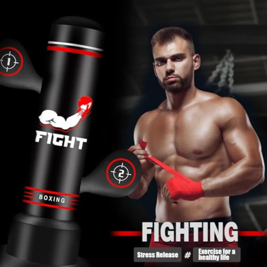 Upgraded Heavy Freestanding Punching Bag for Adults Teens 70" Standing Punching Bag Kicking Bag Heavy Bag Women Men Kickboxing
