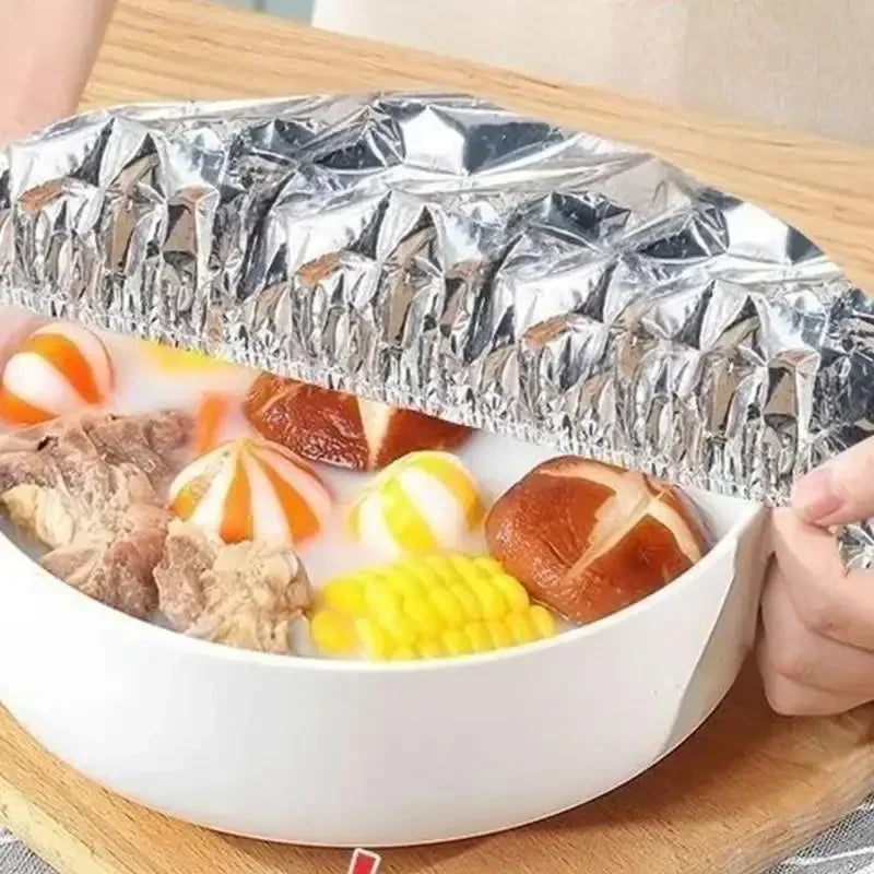 Aluminum Foil Insulation Covers Disposable Food Cover Foil Film Fresh-keep Saran Warp Fruit Storage Cover Kitchen Insulation Lid