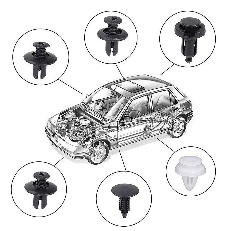 6 Size 60pcs Auto Fastener Clip Mixed for Mitsubishi motors asx lancer 10 9 x outlander xl pajero sport 4 l200 carisma