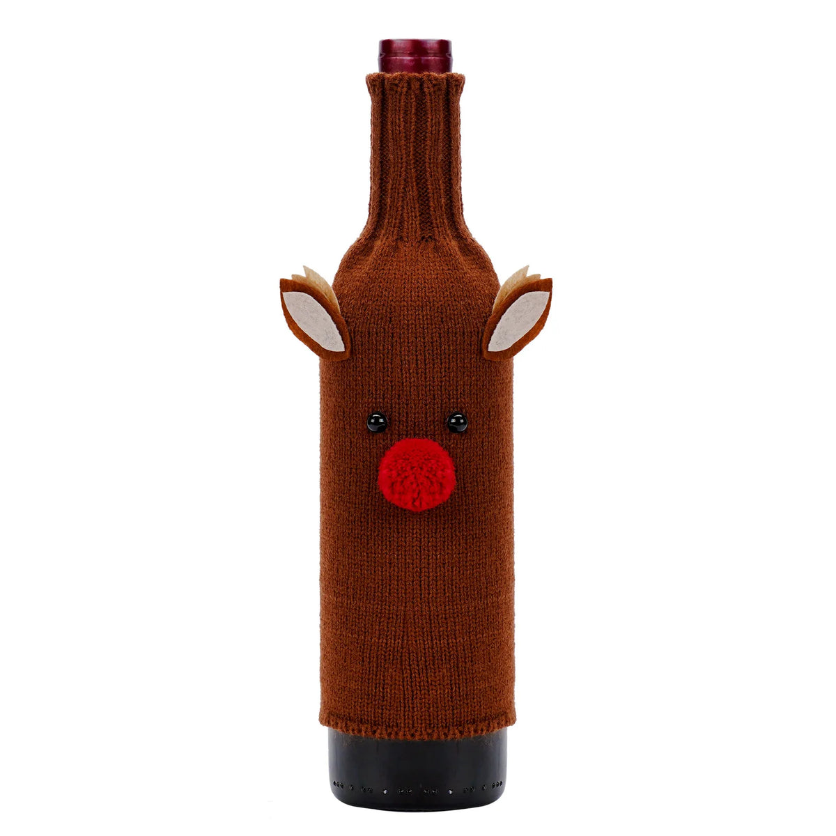Christmas Fun Wine Bottle Set Santa Claus Snowman Woven Wine Bottle Accessories Christmas Party Cosplay Decoration New Year Gift