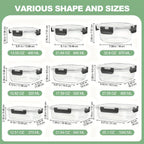 12pcs Glass Food Storage Containers with Lids,Leak Proof, Airtight  Lunch Bento Boxes for Microwave,Oven, Freezer And Dishwasher