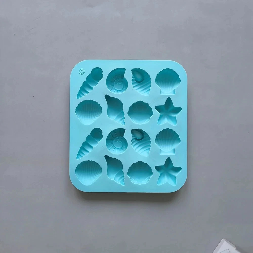 Chocolate Silicone Mold 3D Shell Marine Animal Shape 16 Cavity Candy Cake Decor Pudding Jelly Baking Supplies DIY Tools