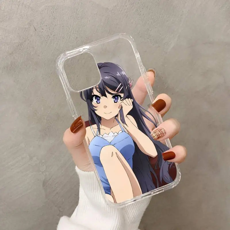 Anime Mai Sakurajima Phone Case for iPhone 11 12 13 mini pro XS MAX 8 7 6 6S Plus X 5S SE 2020 XR case