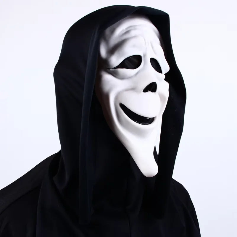 Quality Halloween Movie Scream Horror Face Mask Realistic Creepy Ghost Masks Stick Tongue Out Funny Scary Cosplay Costume  Props