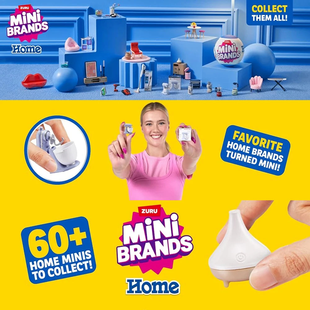 Zuru Mini Brands Toys 5 Surprise Mini Brands Toy Miniature Toys Mystery Blind Box Original Home Themed Collectibles Mini Home