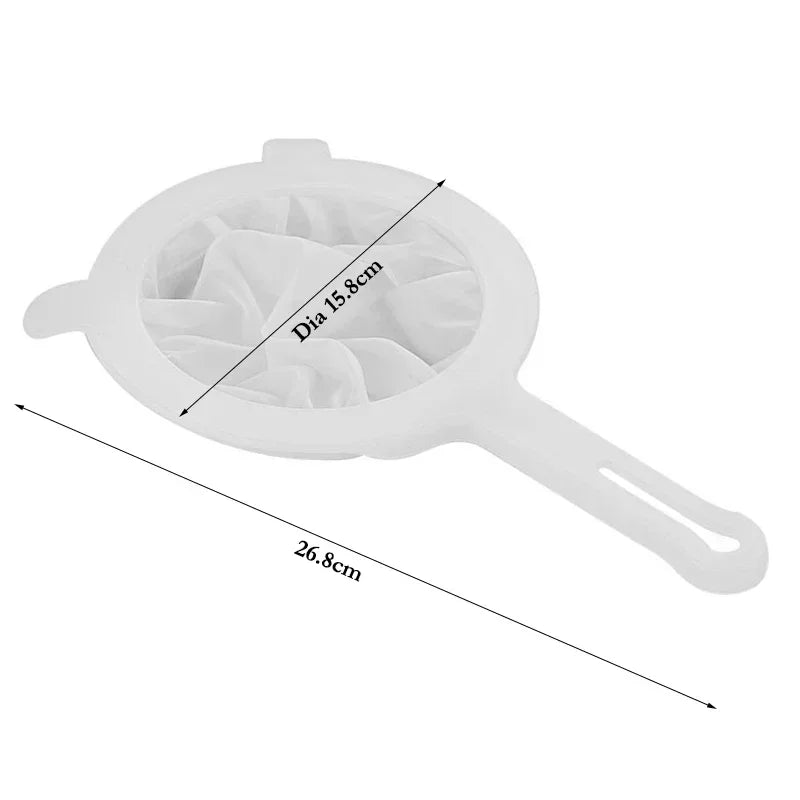 200 Mesh Kitchen Strainer Mesh Filter Sieve Food Strainer Nylon Mesh Filter Spoon Soy Milk Juice Yogurt Strainer Kitchen Gadgets
