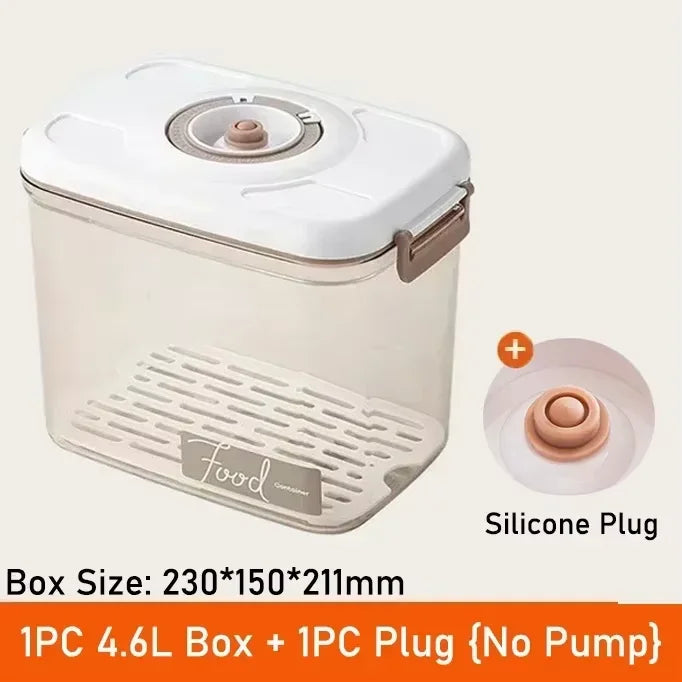 Vacuum Food Storage Box Fresh-Keeping Canister Sealed Storage Container Large Capacity Food Dispenser  Kitchen Storage Box