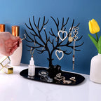 Jewelry Display Stand Tray Tree Storage Racks Earrings Necklaces Rings Jewelry Boxes Case Desktop Organizer Holder Make Up Decor