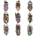 Tattoo Stickers English Word Waterproof Long Lasting Realistic Transfer Temporary Black Letters Feather Body Art For Men Women