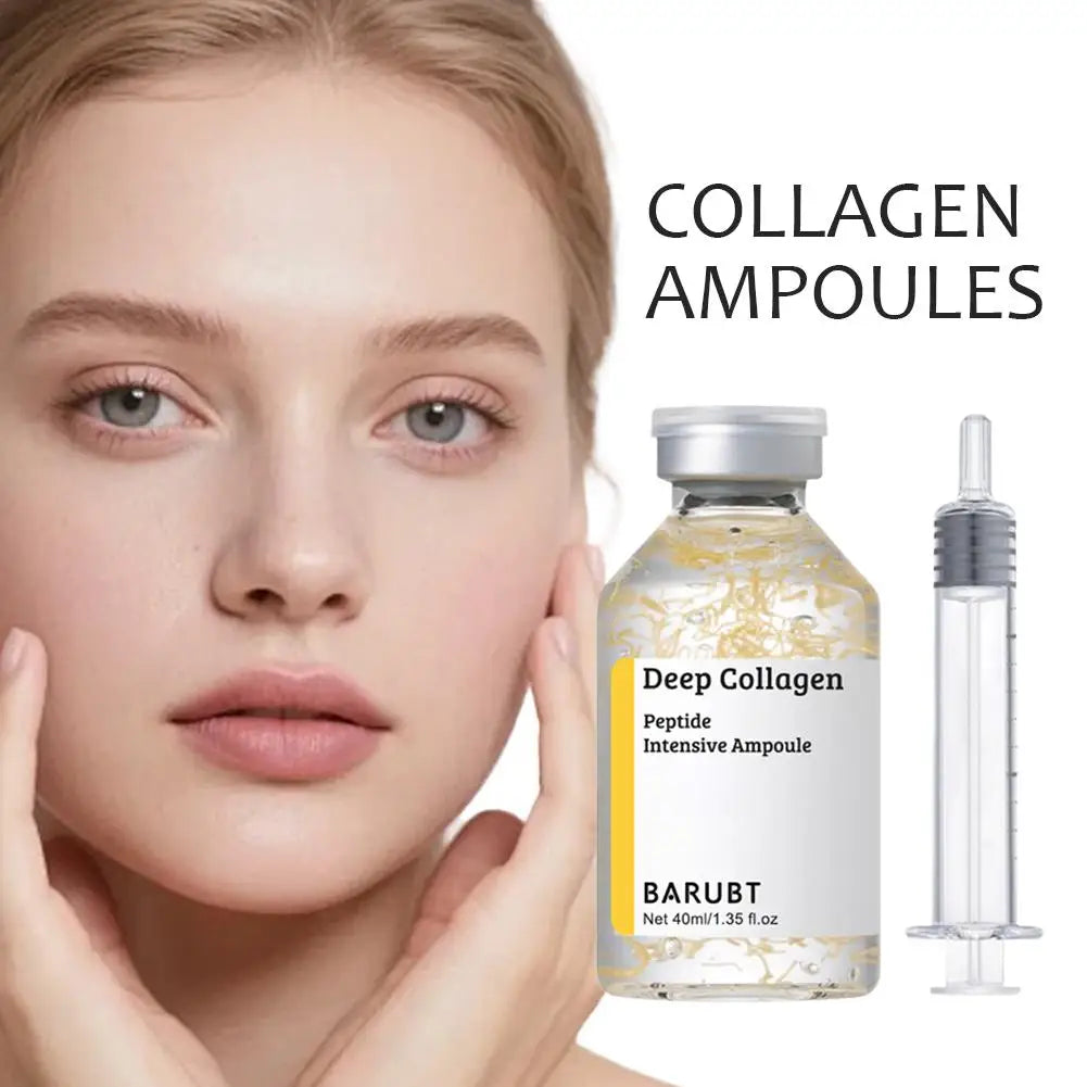 Deep Collagen Peptide Intensive Ampoule Essence Silk Collagen Deep Repair Renew Skin Brighten Tone Strengthen Barrier Firming