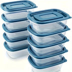 12Pcs Reusable Leak‑Proof Food Containers (6 Boxes+6 Lids), Microwave & Dishwasher Safe, for Bento, Picnic & Daily Use