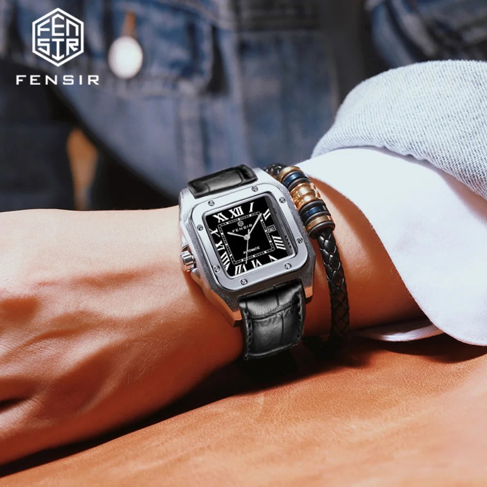 New Square Business Men's Watch in European, American, Japanese, and Korean Style, Party Gift Watch, Fashionable Casual Versatile Quartz Watch for Young Men, Students, and Socialites, the Best Gift for Him