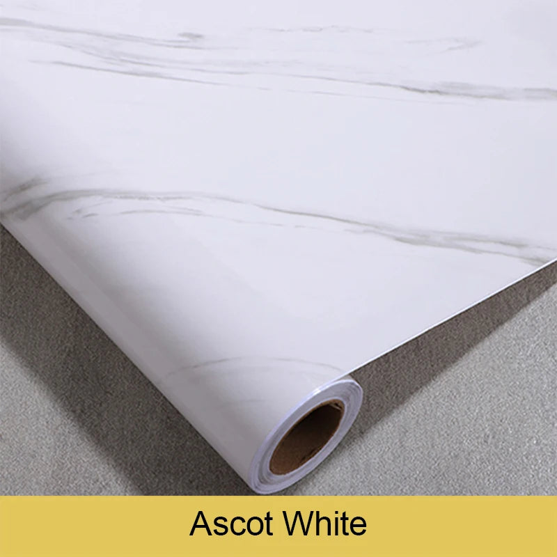 Marble Sticker Kitchen Oil-Proof Film Stove Waterproof Moisture-Proof Self-Adhesive Wallpaper Countertop Cabinet Renovation Tile