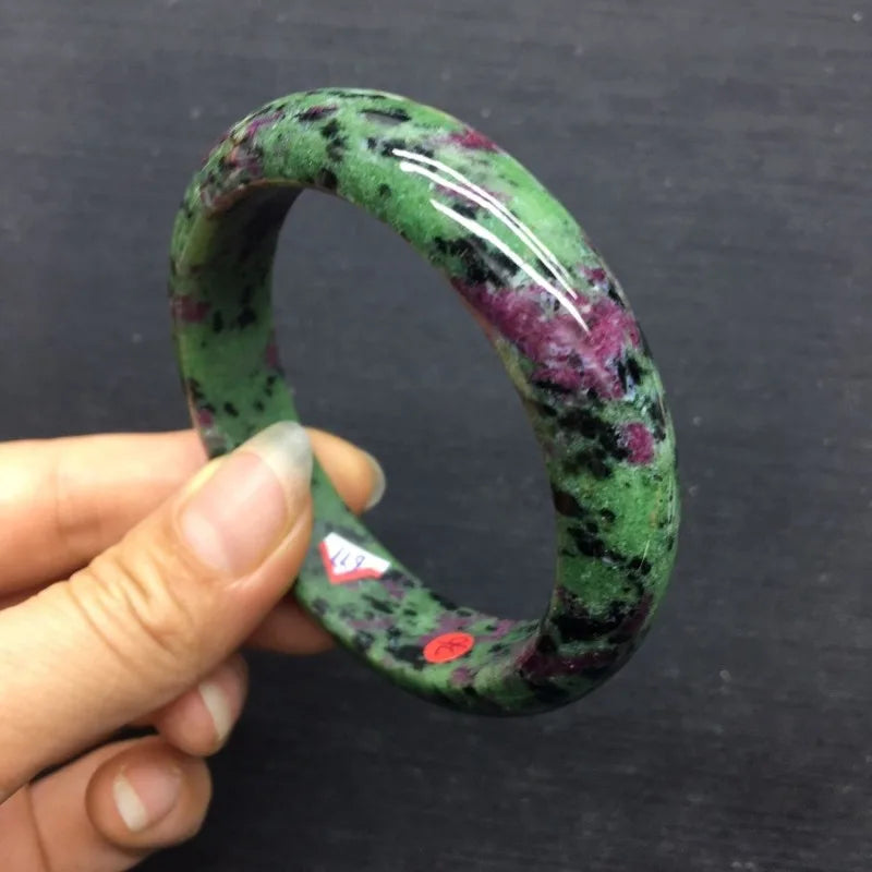 Red and Green Treasure Bracelet, Women's, Flat Bar, Fashionable and Versatile Jewelry.