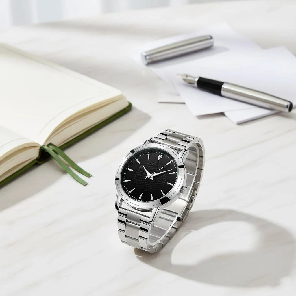 Matching Couples Luminous Steel Band Quartz Watches Gift Timepiece Fashion Watch for Men and Women