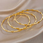 Greatera Three-piece Set of Heart-shaped Spliced Stacked Fine Bracelet Classic 3pcs 68mm Diameter Valentine's Day Bangle Gifts