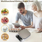Stainless Steel Digital Kitchen Scale LCD Electronic Food Scale for Coffee Baking Jewelry - Portable High-Quality 10kg/1g