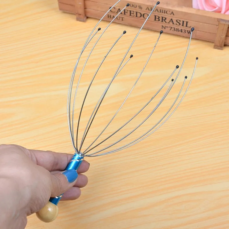 Body Head Massage Device Relaxation Octopus Scalp Massager Instrument Scratcher Relieves Tension Health Care Tools Random