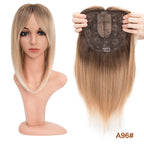 Benehair 14'' Striaght Hair Toppers with Side Bangs for Women Synthetic Hairpieces Adding Hair Volume Topper Clip Hair Extension