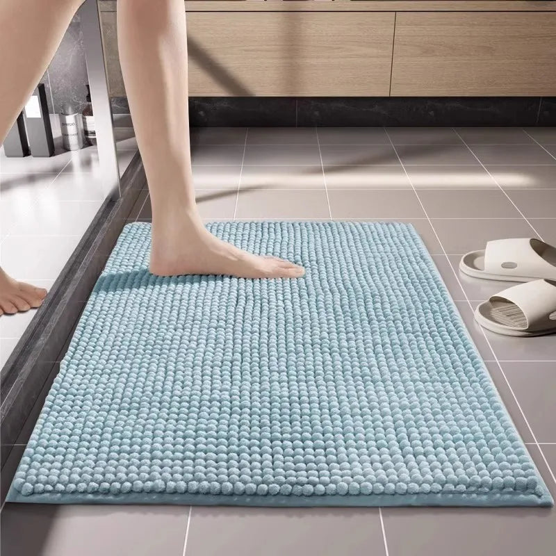 Chenille Bath Mat Water Absorbent Non Slip Rug for Bathroom Toilet Kitchen Doorway Anti Skid Floor Mat Shower for Bathroom