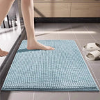 Chenille Bath Mat Water Absorbent Non Slip Rug for Bathroom Toilet Kitchen Doorway Anti Skid Floor Mat Shower for Bathroom