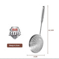 3 Sizes Round 304 Stainless Steel Strainer with Long Handle Kitchen Sieves Scoop Hot Pot Oil Filter Colander Cooking Tools