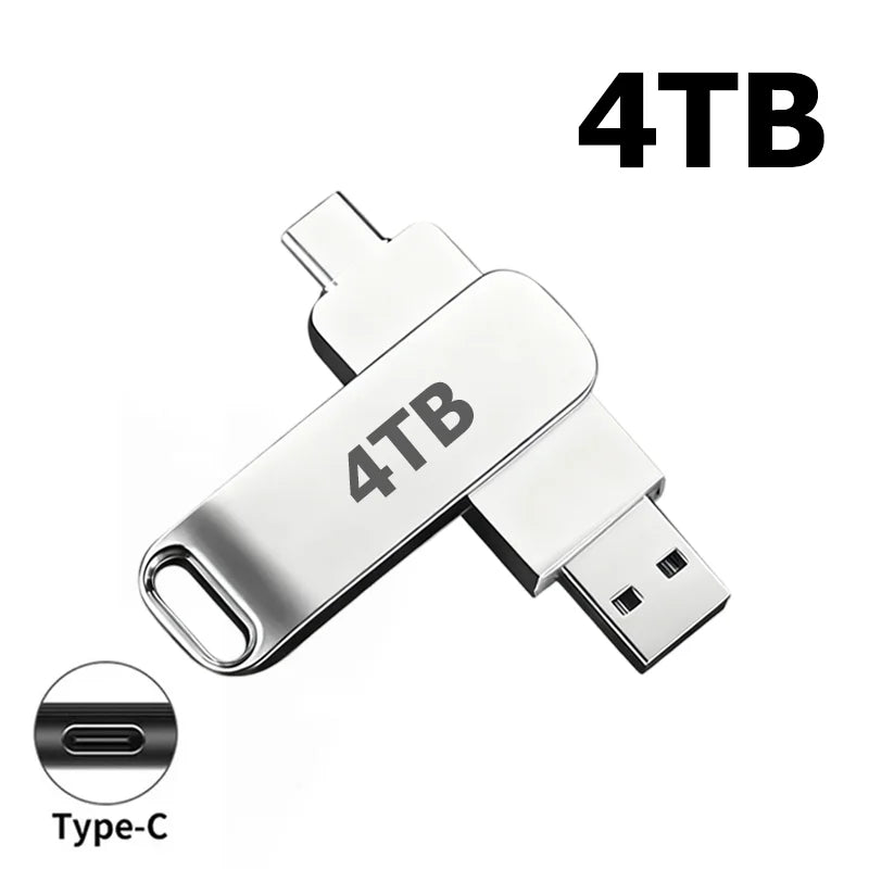 16TB Flash Drive USB 3.2 High Speed Metal Transfer Waterproof C Disk Type-C Large Storage for Phone Computer PC Data New 2026