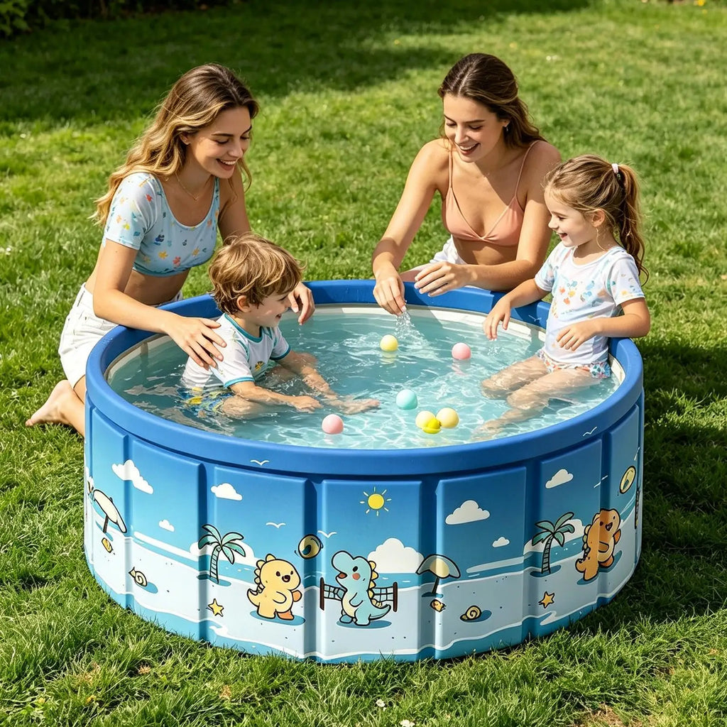 90/120/160cm Foldable Children's Swimming Pool Home Foldable Frame Bathing Pool PVC Waterproof Portable Swim Tool