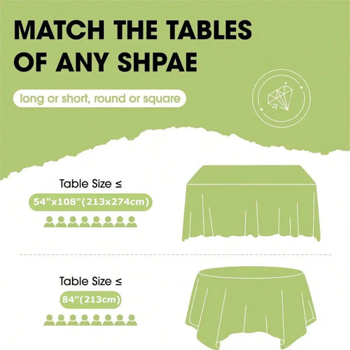 1-10Pcs Disposable Round Table Cloth 84“ Decorative Plastic Tablecloth For Wedding Birthday Christmas Spring Easter Summer Party