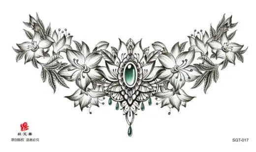 Disposable Tattoo Sticker, Fake Tattoo for Woman, Waterproof Body Art Tattoo for Couples Letter Lotus Flower Temporary Tattoo