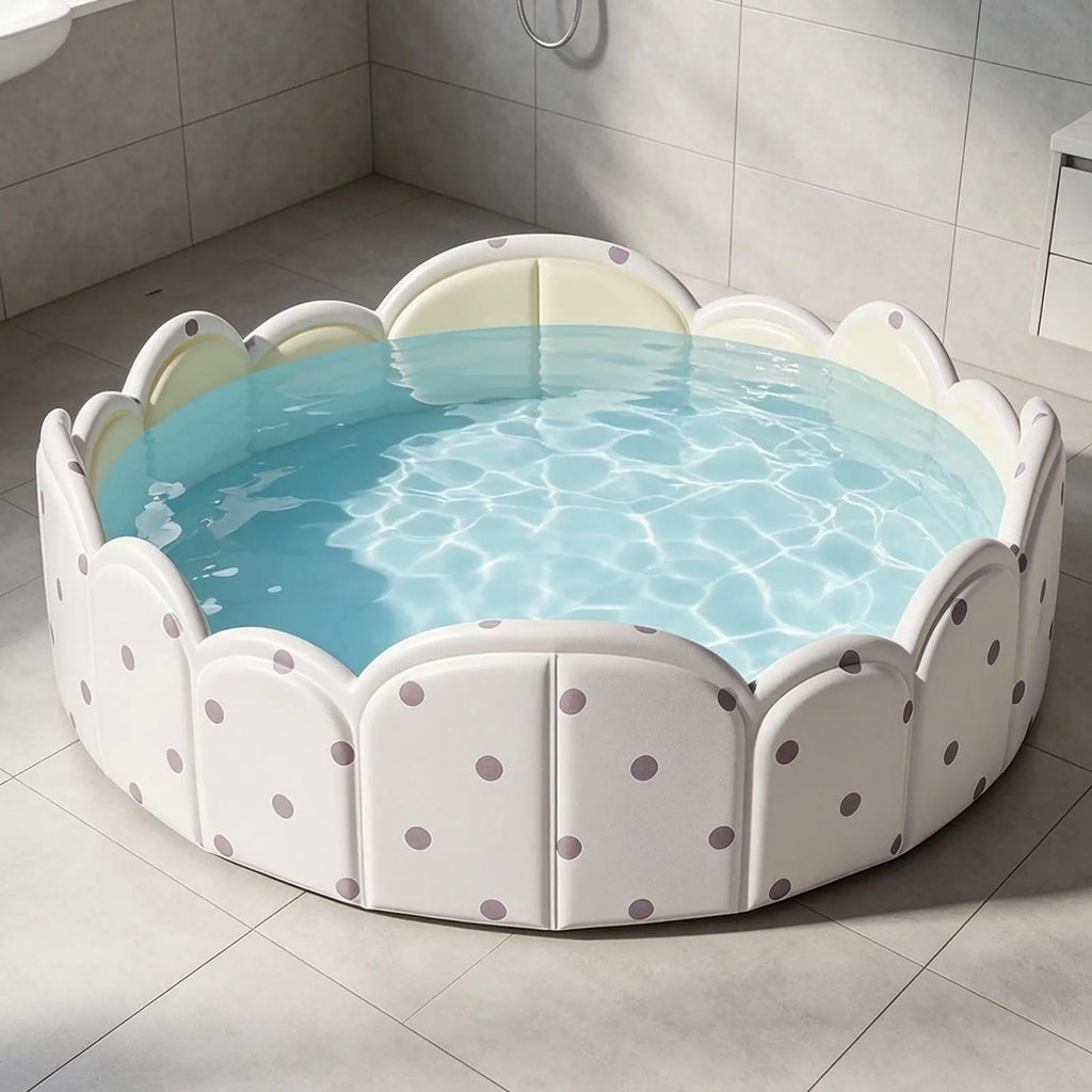 Foldable Pet Pool Non Inflatable Portable Bathtub Puppy Pool for Kids Pet Indoor Outdoor Play Backyard Beach Park Summer Travel