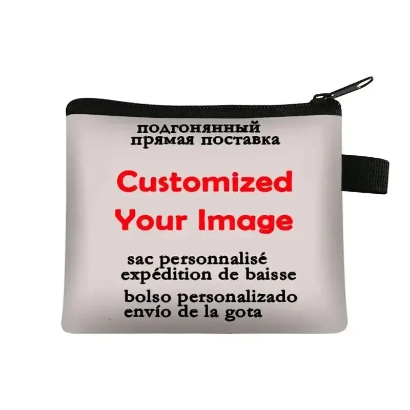 DIY Customize Your Logo / Image / Name Coin Purse Ladies Coin Purse Boys Girls Wallet Coin Purses Girl Wallet Mini Bag Money Bag