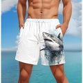 3D Printed Cool Shark Short Pants For Men Marine Animals Pattern Beach Shorts Fashion Casual Loose Street Hawaiian Swim Trunks