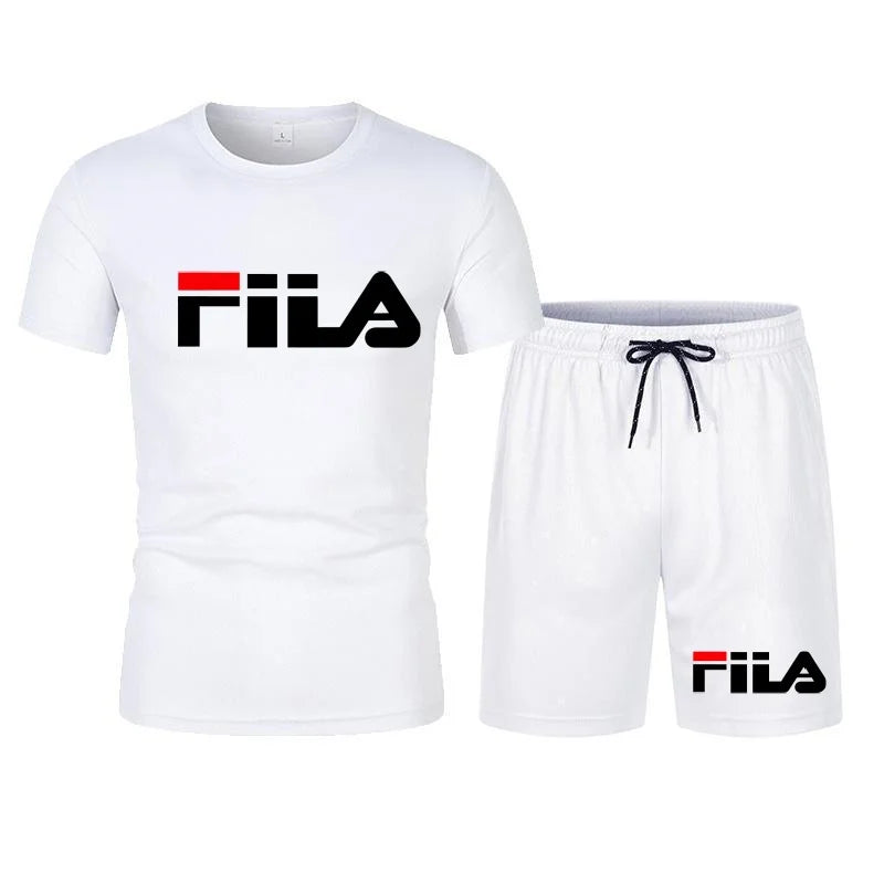 Men's two-piece sportswear breathable quick drying short sleeved T-shirt pants set running fitness 2026 summer big discount