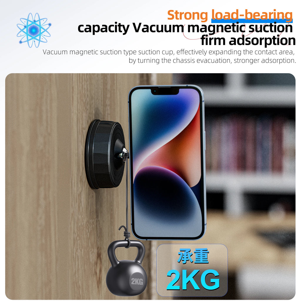 Magnetic Phone Holder Rotatable Phone Holder Foldable Design, Vacuum Suction Cup Perfect for Car Dashboard for Phone 12-16