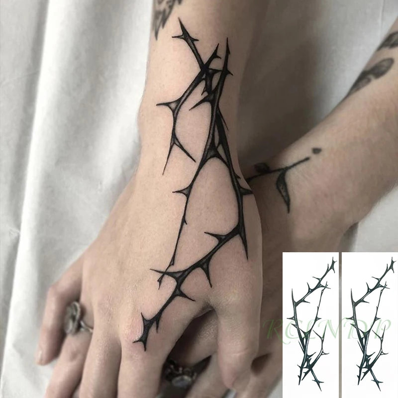 Waterproof Temporary Tattoo Sticker Rose Flower Hand back tatto Art  flash tatoo fake tattoos for women men
